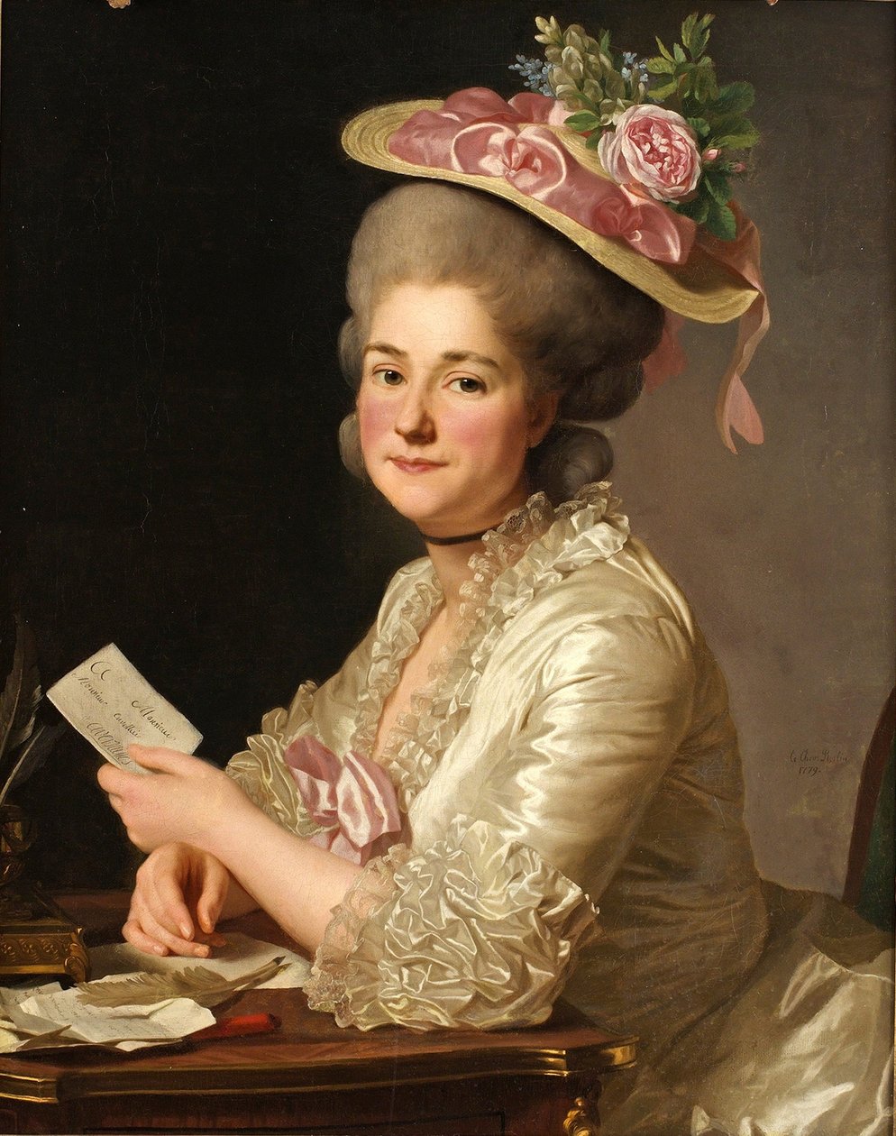 Retrato de Marie Emilie Cuivilliers, nee Boucher, 1779 de Alexander Roslin