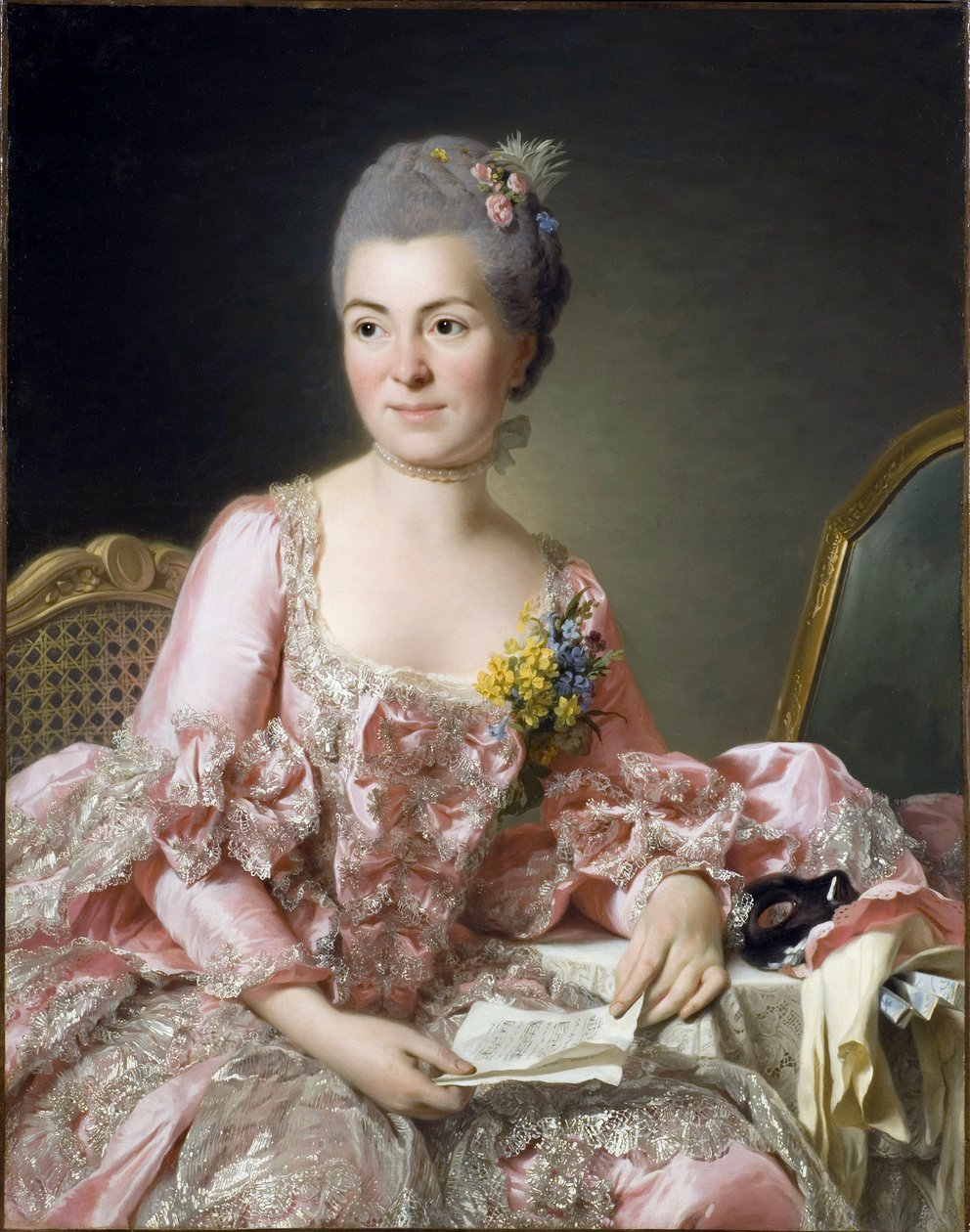 Retrato de Marie Suzanne (Marie-Suzanne) Giroust, Madame Roslin (1734-1772) Pintura de Roslin, Alexander (Alexandre) (1718-1793) de Alexander Roslin
