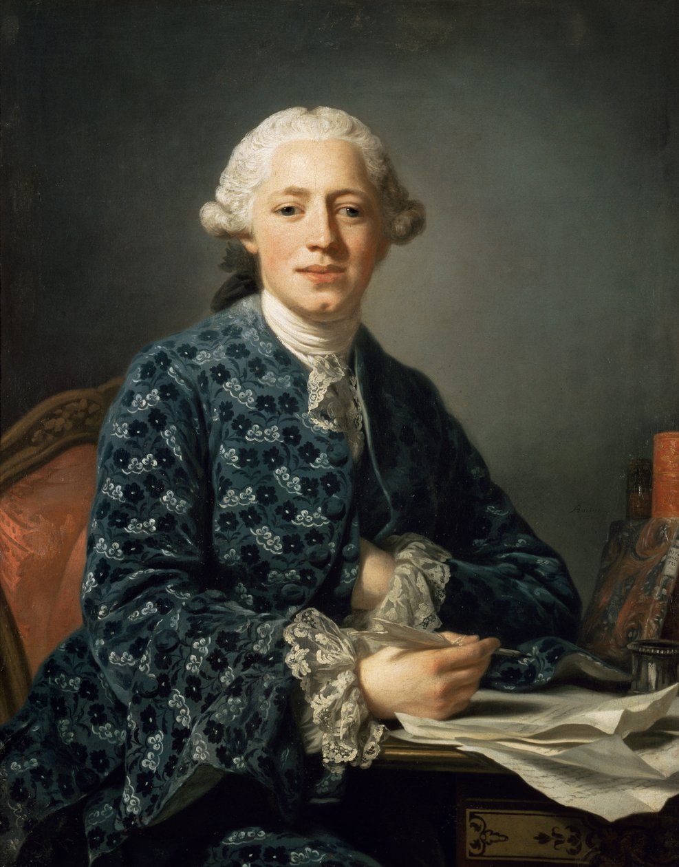 Retrato de Thure Leonard Klinckowström 1735-1821, 1758. de Alexander Roslin