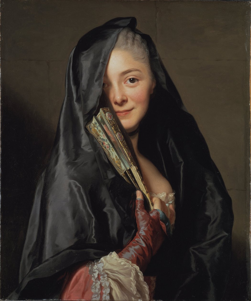 A Dama do Véu, a Esposa dos Artistas, 1768 de Alexander Roslin