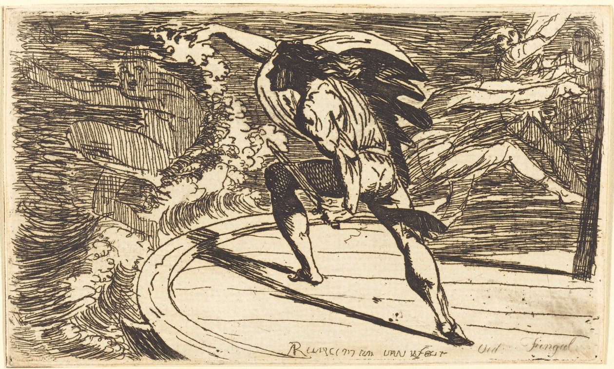 Cormar Attacking the Spirit of the Waters de Alexander Runciman