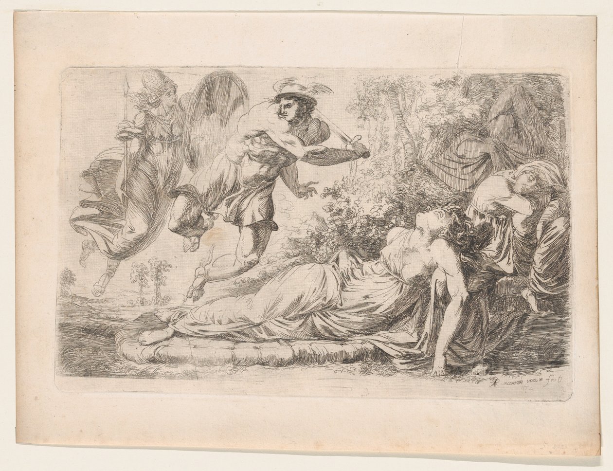 Perseus e a Medusa Adormecida de Alexander Runciman