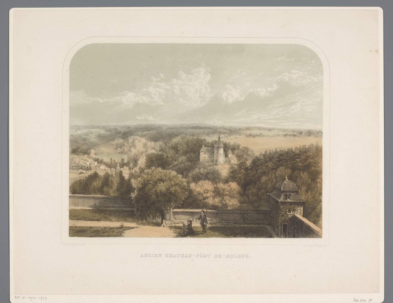 Kasteel nabij abdij Rolduc
Antigo castelo de Rolduc (título sobre o objecto)
Rolduc e seus arredores (título da série) de Alexander Schaepkens