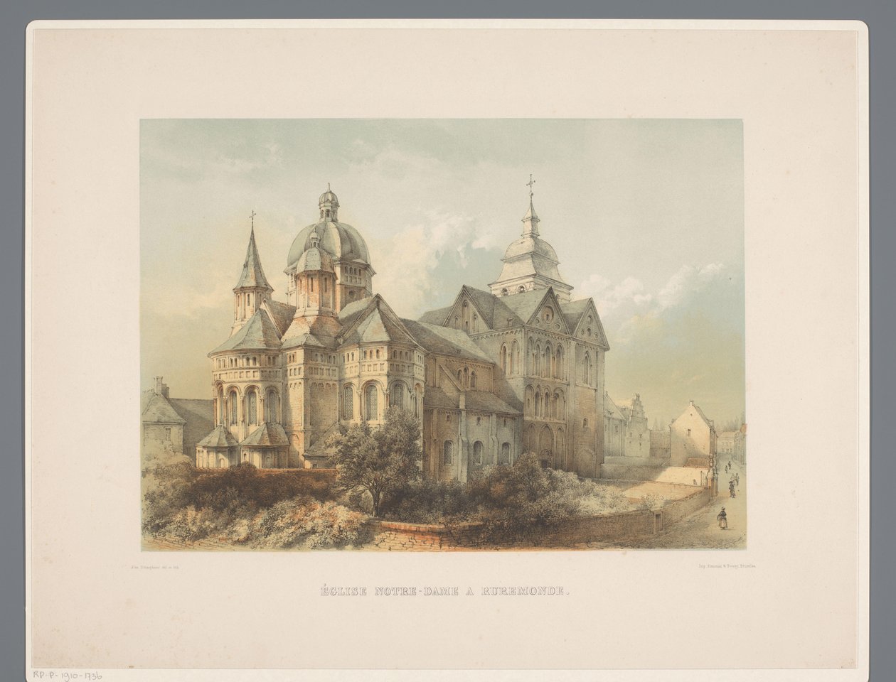 Onze Lieve Vrouwe Munsterkerk te Roermond Igreja de Nossa Senhora em Roermonde (título no objeto) Monumentos antigos da arquitetura do século XI ao século XIII em Limburgs (título da série) de Alexander Schaepkens