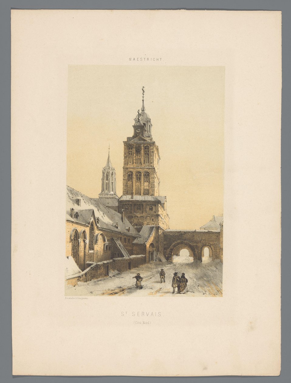 Basílica de Santa Servais em Maastricht
St Servais (Côté Nord) (título sobre o objecto)
Monuments de Maestricht (título da série) de Alexander Schaepkens