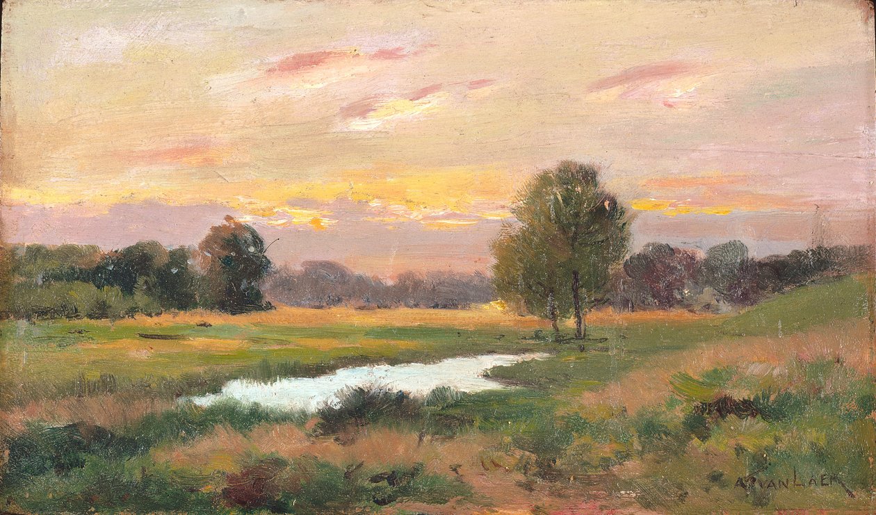 Sobre o Brandywine (óleo sobre tela) de Alexander Theobald van Laer