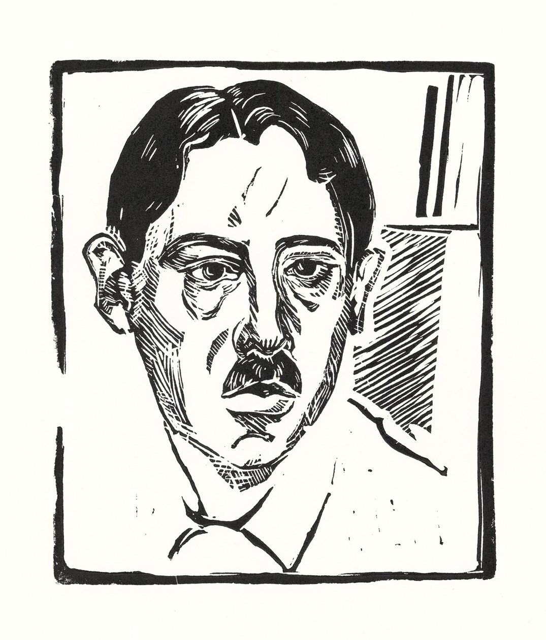 Auto-retrato, 1919 de Alexander Vasilyevich Shevchenko