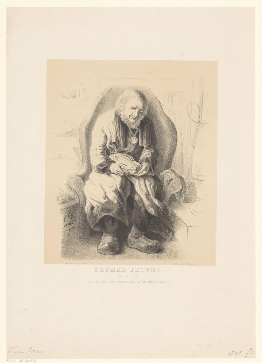 Retrato de Thomas Peters
Thomas Peters. Antigo 112 anos (título sobre o objecto) de Alexander Ver Huell