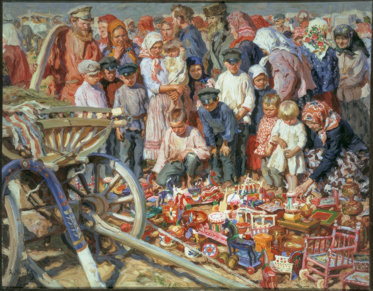 Vendedor de brinquedos na feira de Alexander Viktorowitsch Morawow