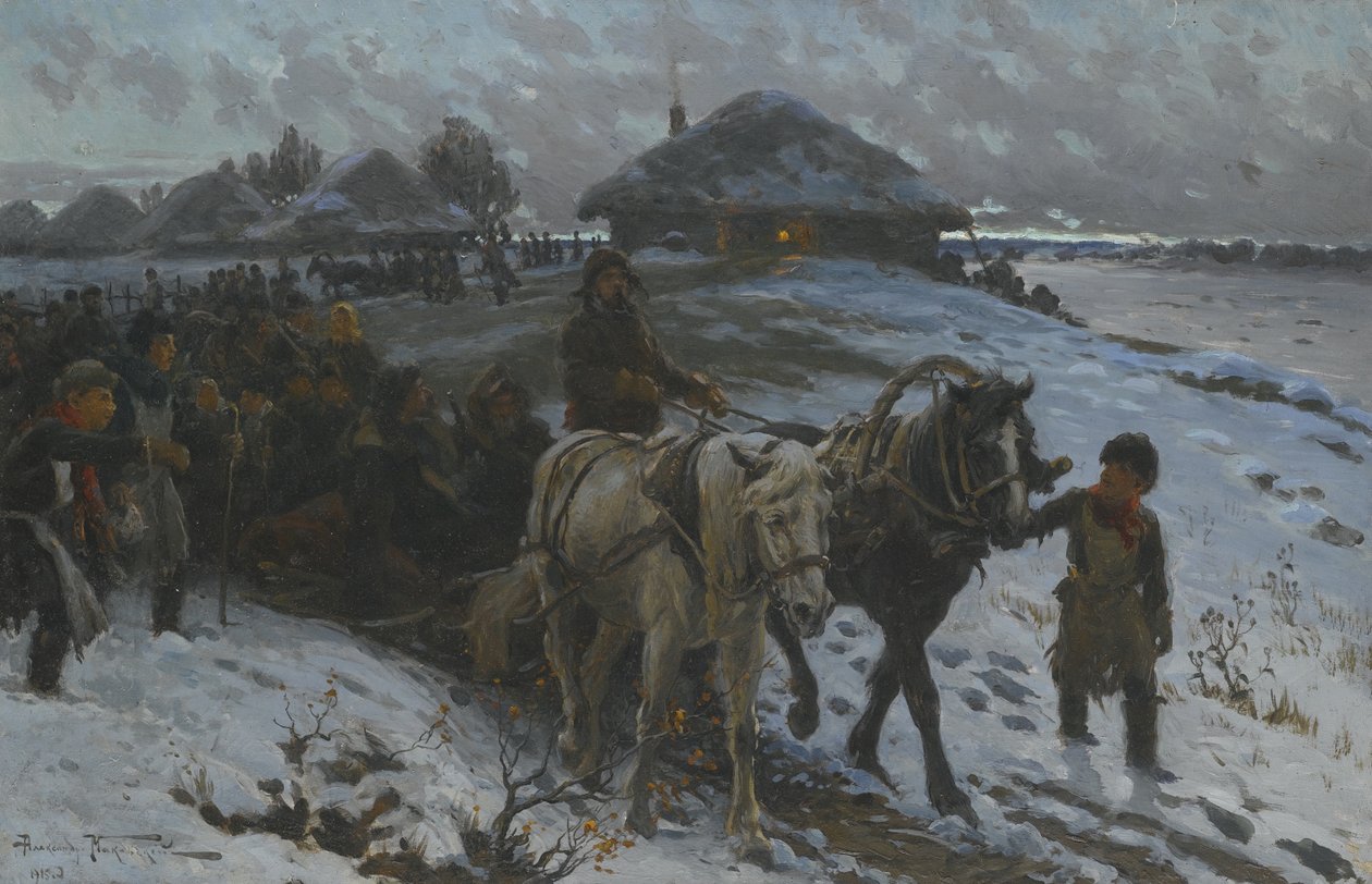 Partindo para a caça, 1915 de Alexander Vladimirovich Makovsky