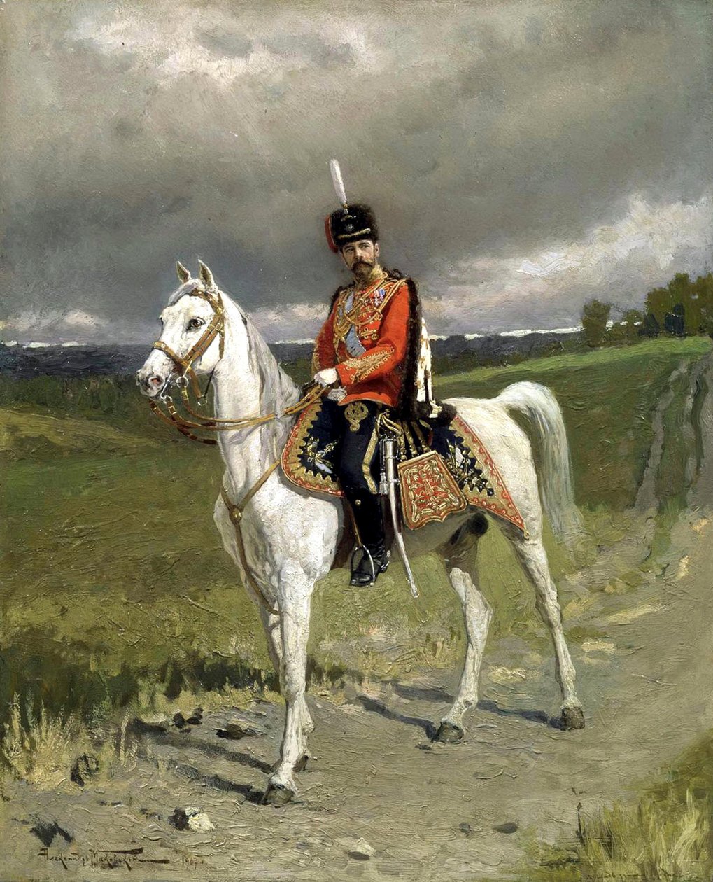 Retrato do imperador Nicolau II 1868-1918, 1907. de Alexander Vladimirovich Makovsky