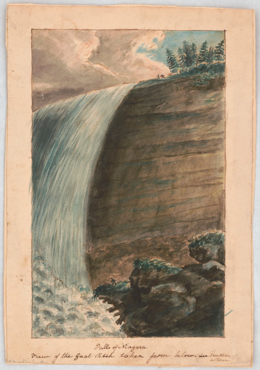Cataratas do Niagara. Vista do grande campo tirada de baixo, ver Foresters, um poema LCCN2016648705 de Alexander Wilson