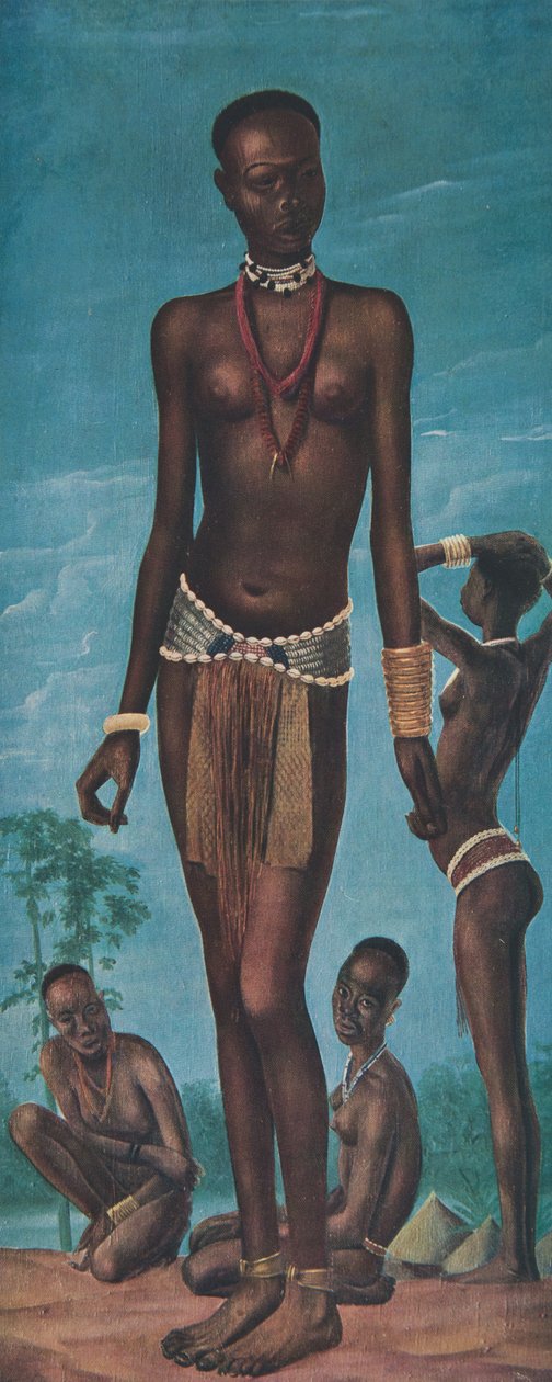 Daboa, menina Sara (Forte Archambault), de desenhos e pinturas da África, executado durante a expedição Citroen Centre Afrique, segunda missão Haardt Audouin-Dubreuil, pub. Paris, 1927 (pescoço de Alexander Yakovlev