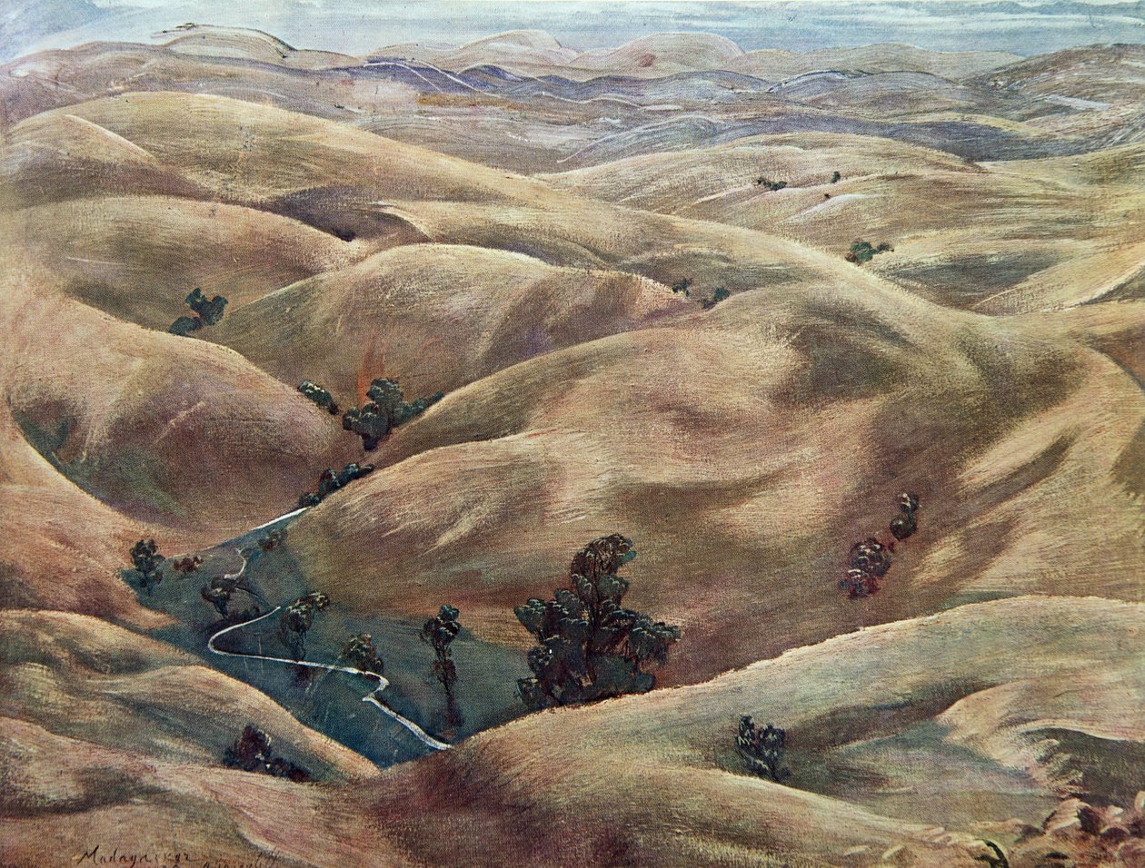 As Terras Altas de Madagascar, de Desenhos e Pinturas da África, executadas durante a expedição Citroen Centre Afrique, segunda missão Haardt Audouin-Dubreuil, pub. Paris, 1927 de Alexander Yakovlev