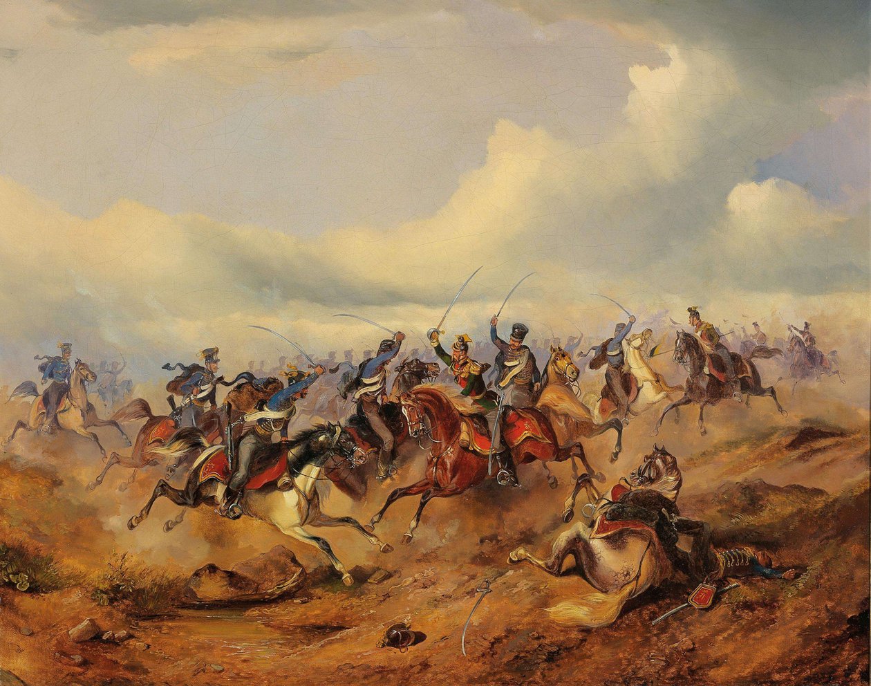 Uma Cena da Revolução Húngara em 1848-1849, c. 1850. de Alexander von Bensa