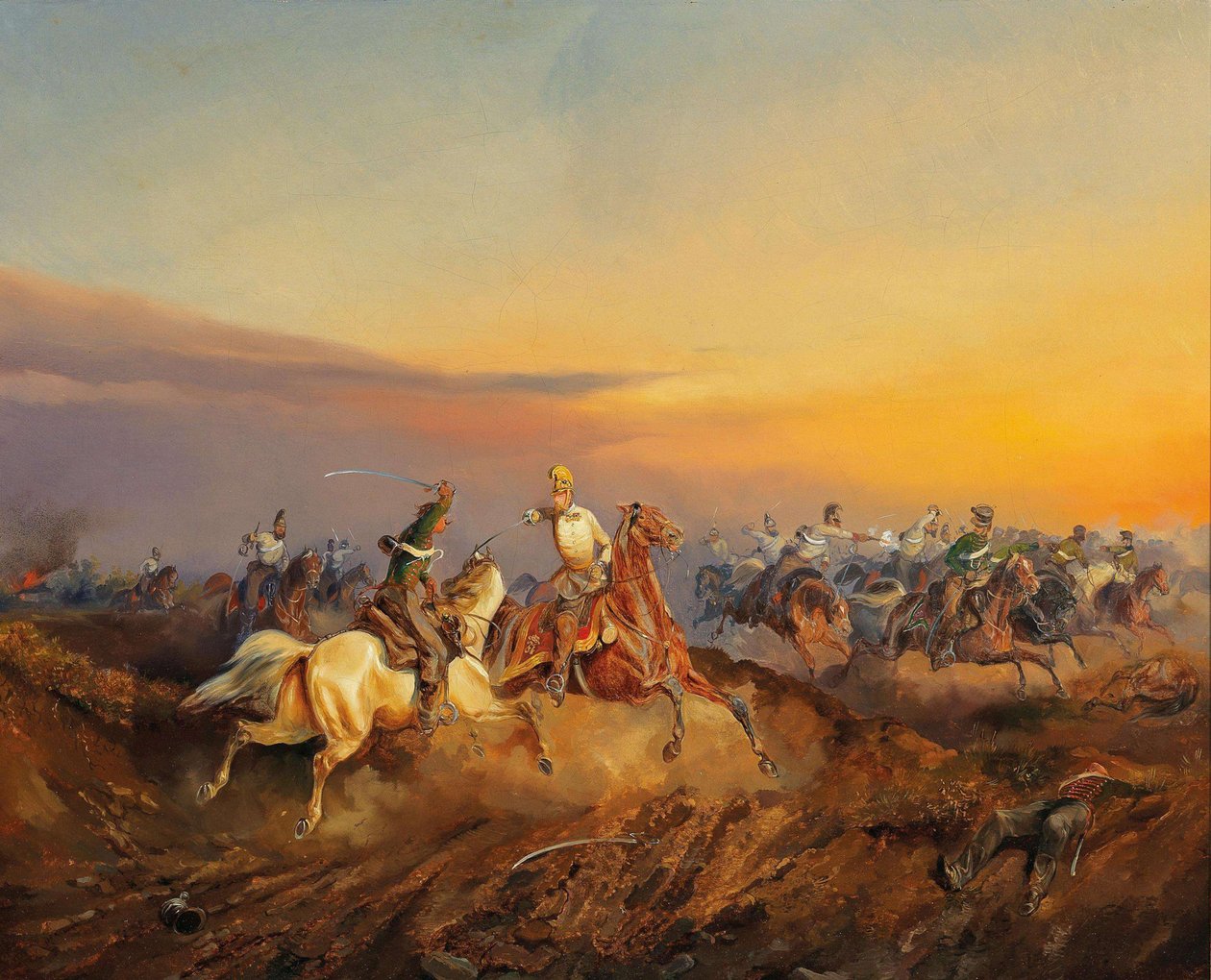 Uma Cena da Revolução Húngara em 1848-1849, c. 1850. de Alexander von Bensa