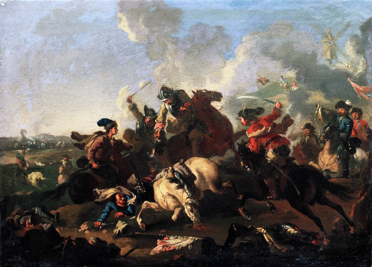 Cena da batalha de Poltava de Alexander von Kotzebue