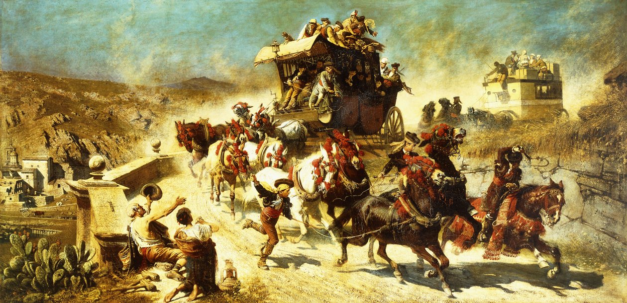O Spanish Mail Coach em Toledo, de Alexander von Wagner