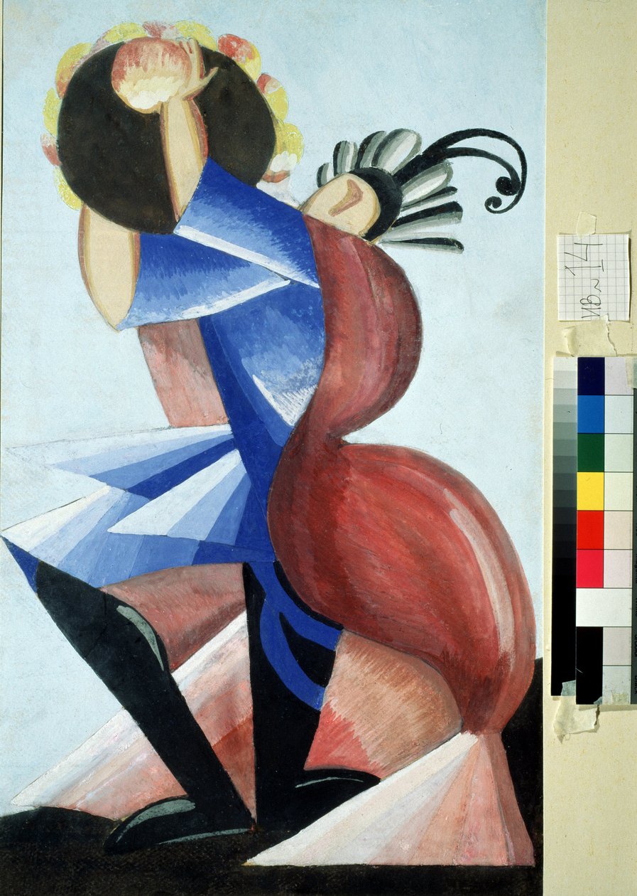 Figurino de teatro para a peça "Romeo et Juliette" de William Shakespeare. Gouache d