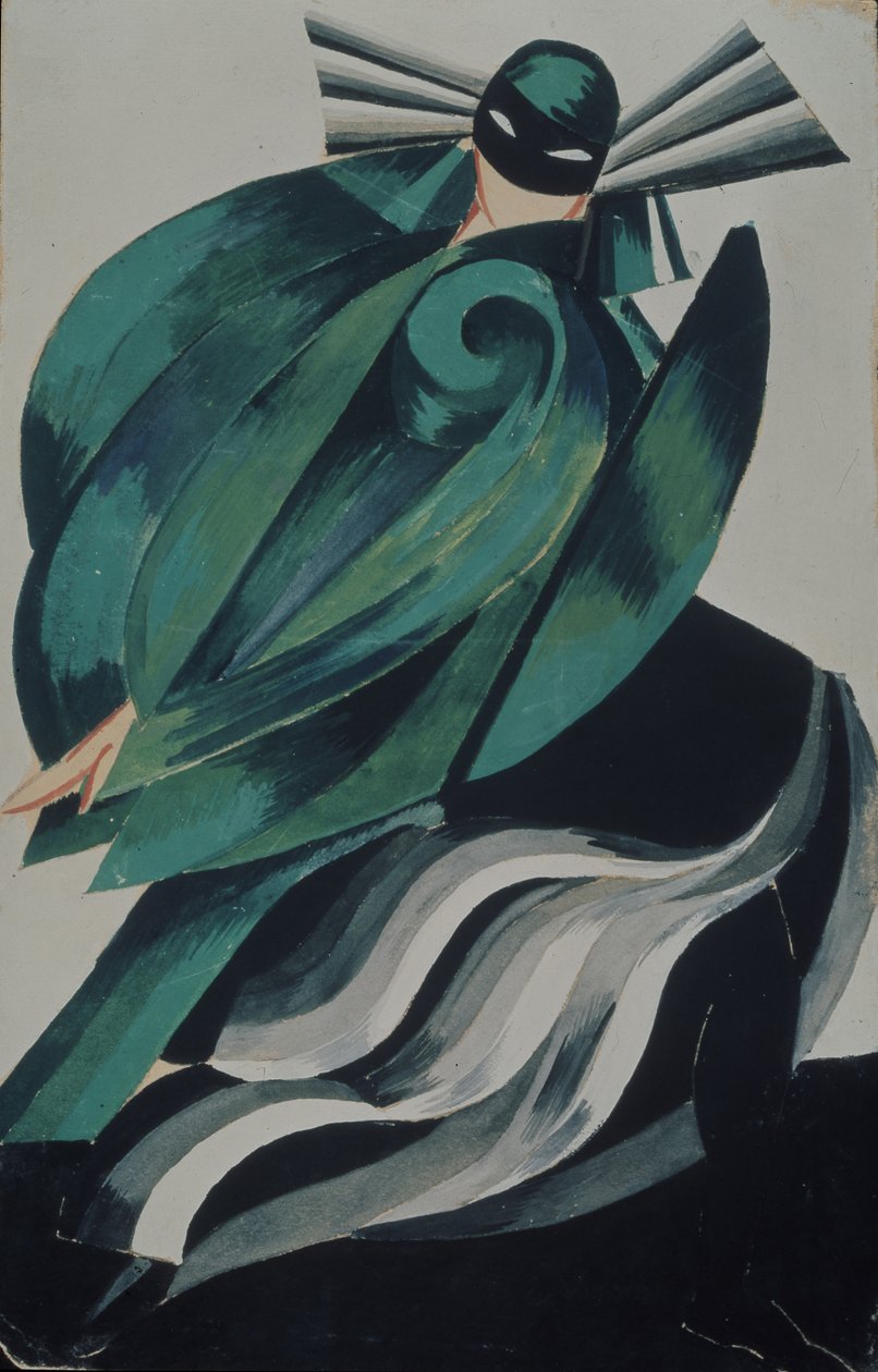 Quarto mascarador feminino. Figurino para a peça de teatro Romeu e Julia de W. Shakespeare, 1921 de Alexandra Alexandrowna Exter