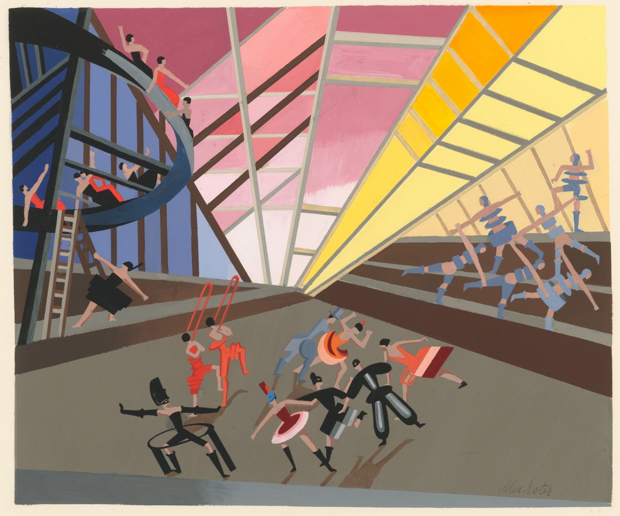 Projeto cenográfico do portfólio Décors de Théâtre, 1930. de Alexandra Alexandrowna Exter