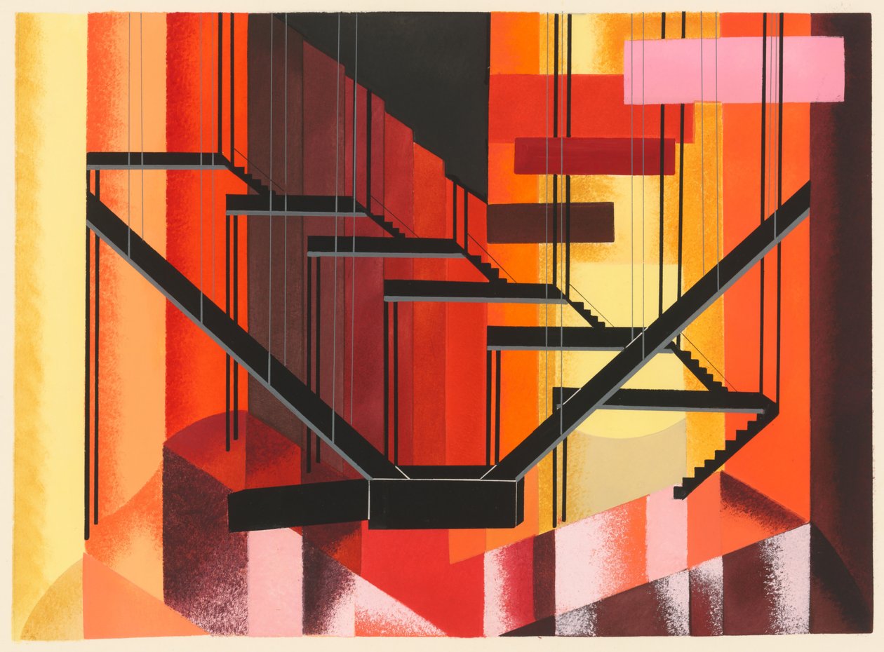Projeto cenográfico do portfólio Décors de Théâtre, 1930. de Alexandra Alexandrowna Exter