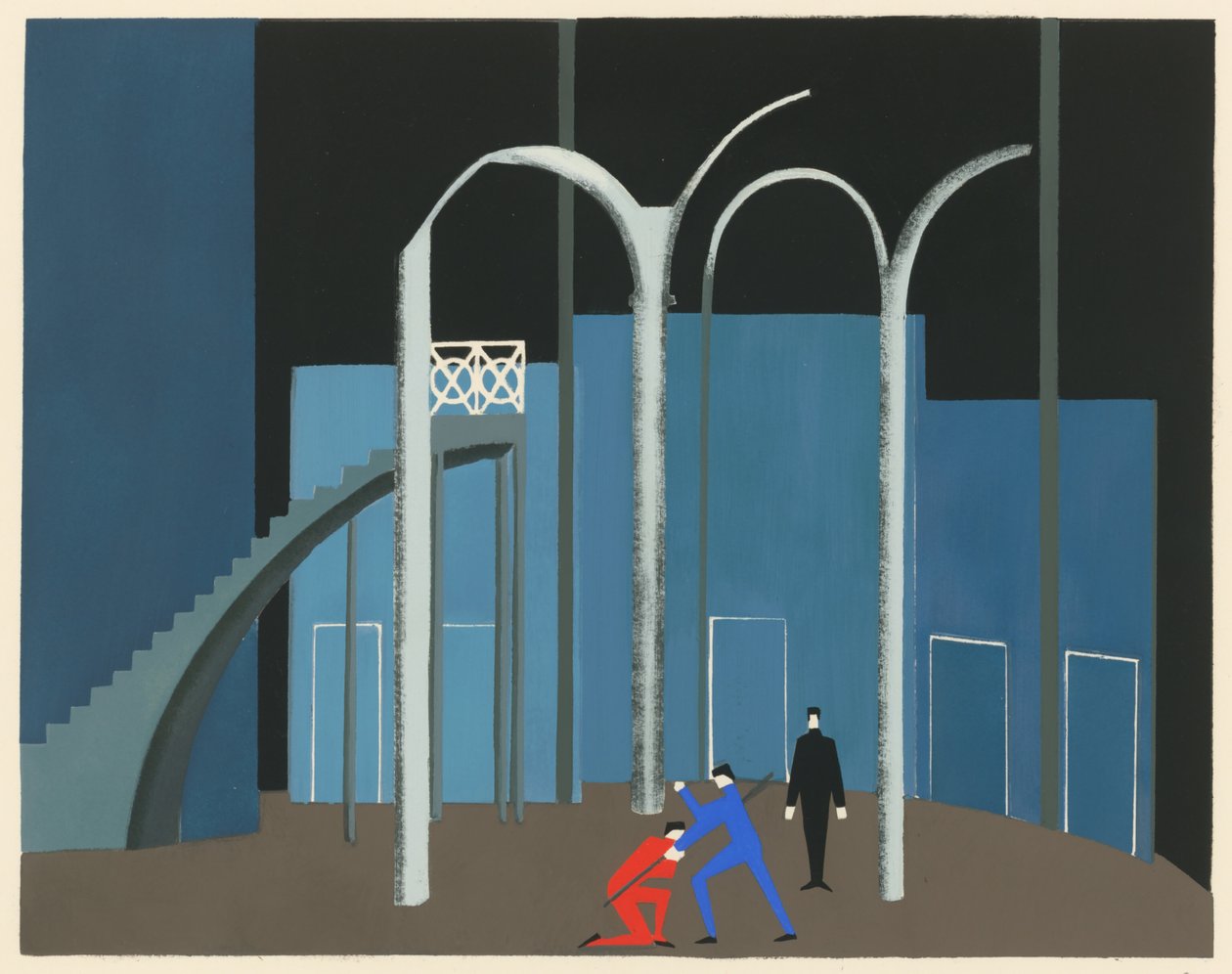 Projeto cenográfico do portfólio Décors de Théâtre, 1930. de Alexandra Alexandrowna Exter