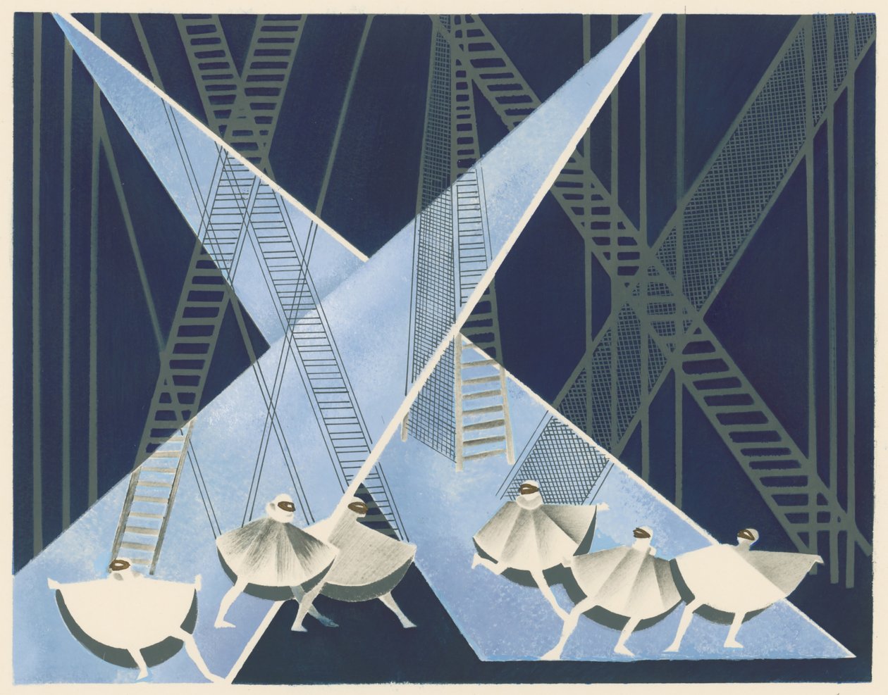 Projeto cenográfico do portfólio Décors de Théâtre, 1930. de Alexandra Alexandrowna Exter