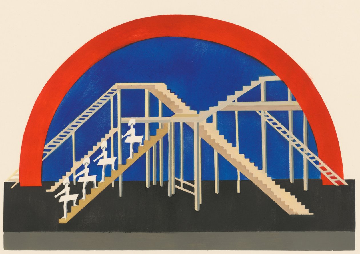 Projeto cenográfico do portfólio Décors de Théâtre, 1930. de Alexandra Alexandrowna Exter