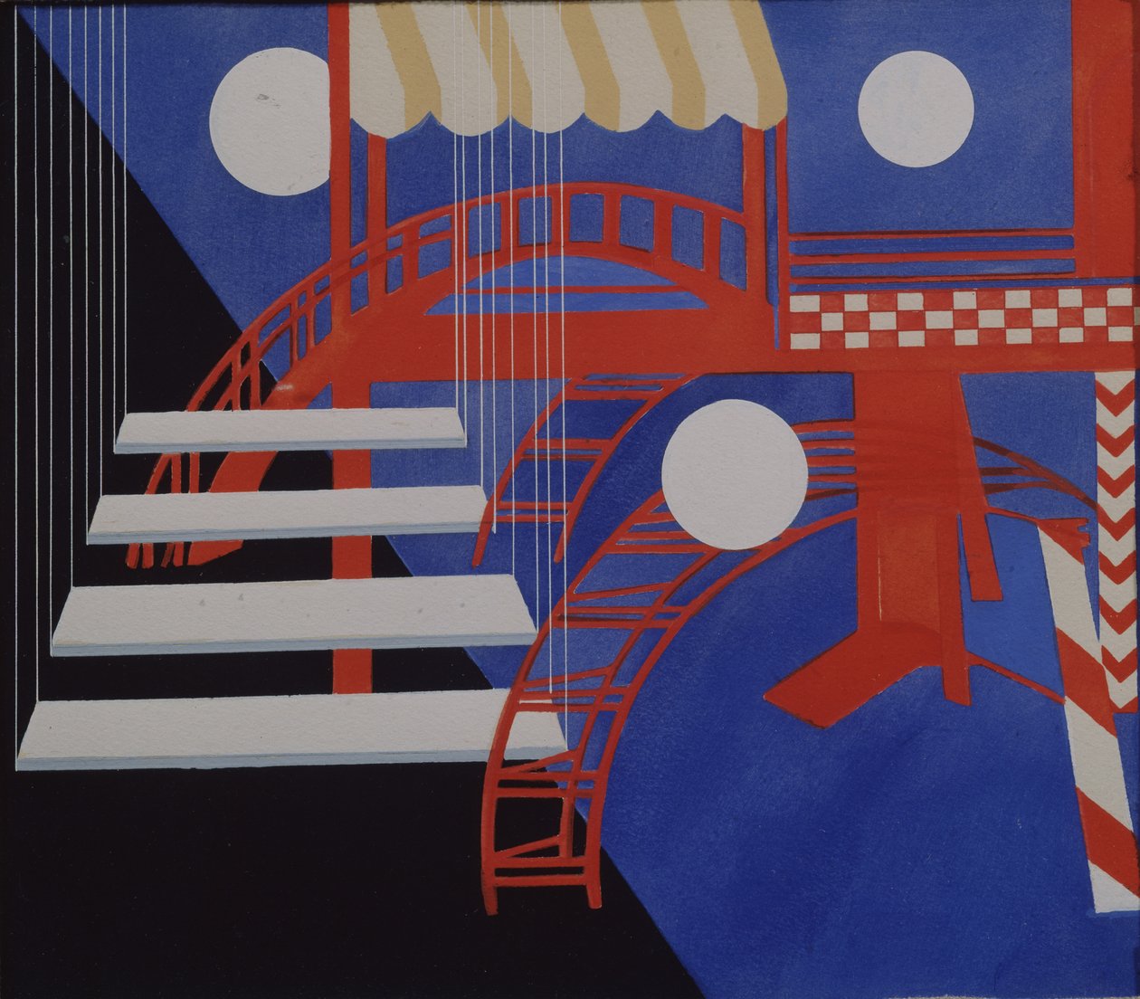 Cenografia Revue para a Edition Décors de Théatre, 1927 de Alexandra Alexandrowna Exter