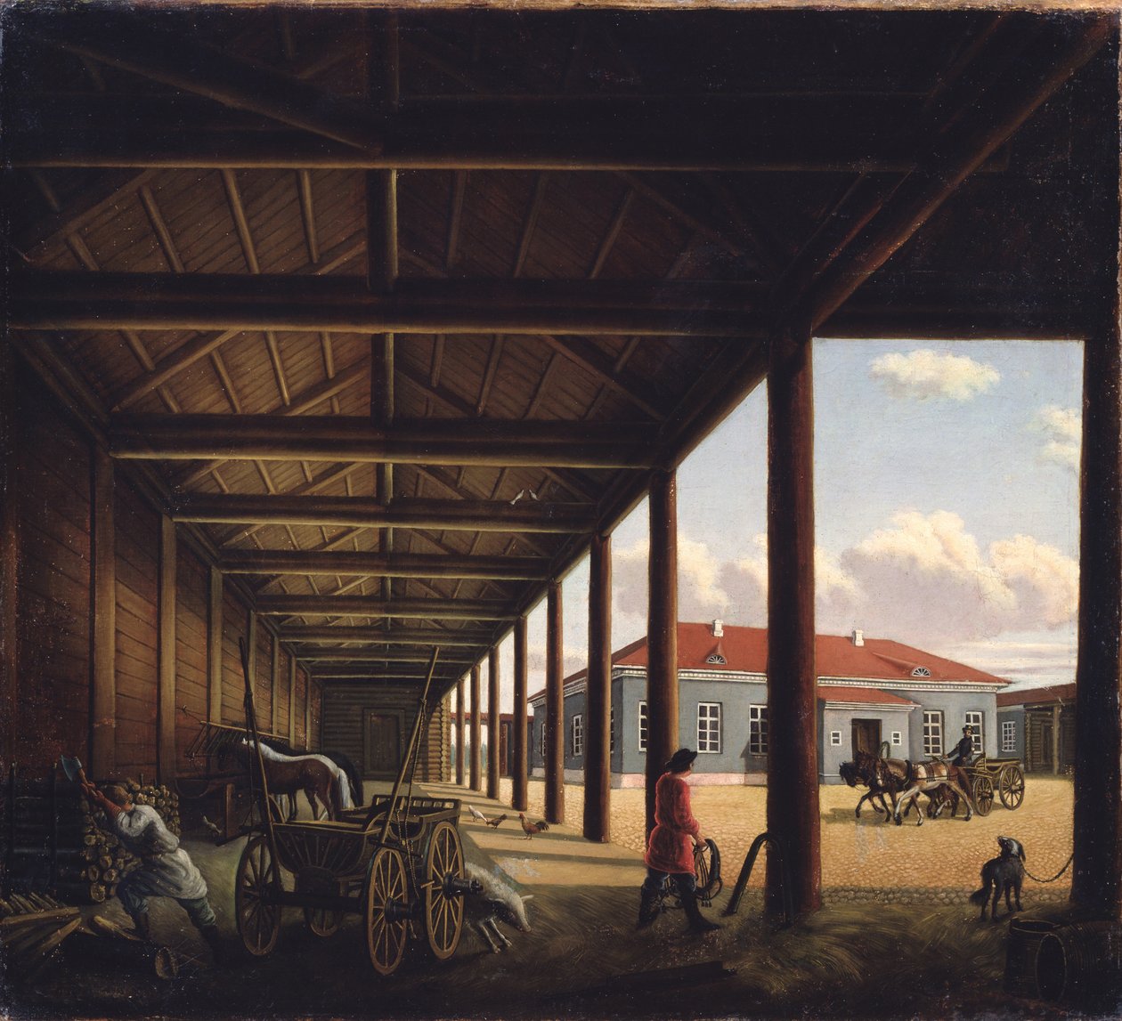 Estação de diligências de Alexandra Alexeyevna Venetsianova