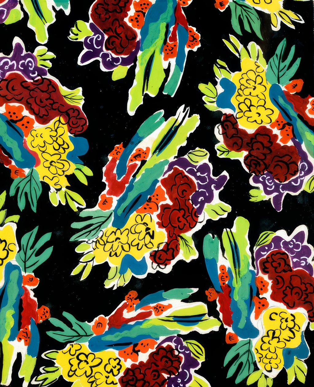 Composição decorativa, flores simples de Alexandra Alexandrowna Exter