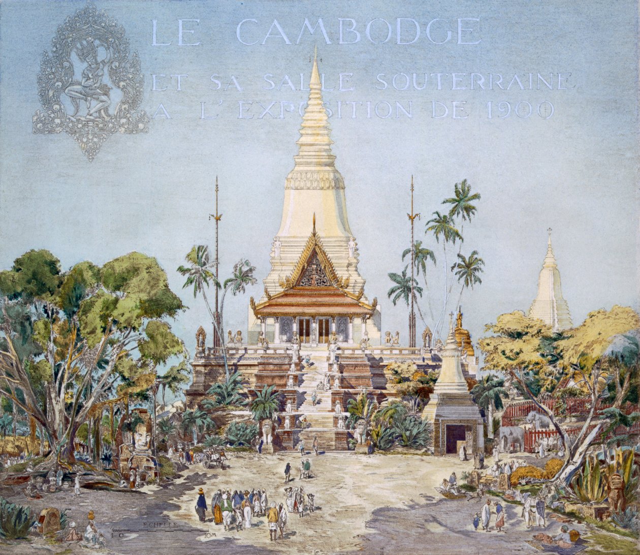 O Pavilhão Cambojano, Paris Expo, 1900, de "Orientalismo e Arquitetura Contemporânea" de Alexandre Auguste Louis Marcel