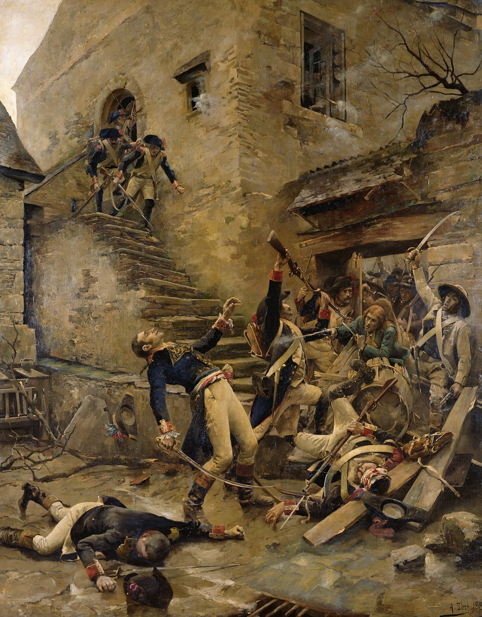 Morte do general Beaupuy, 1888 de Alexandre Bloch