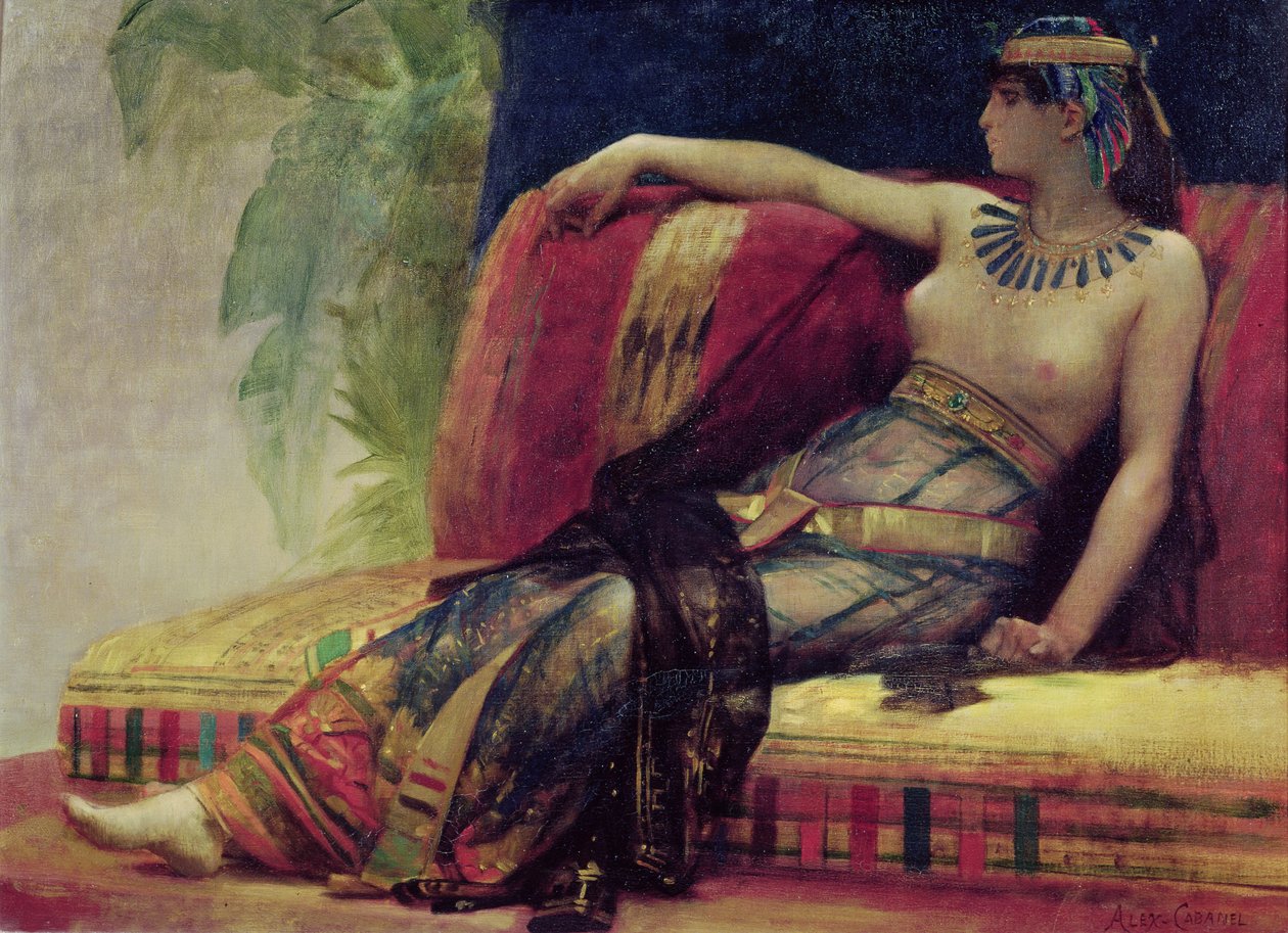 Cleópatra (69-30 aC), estudo preparatório para &39;Cleópatra Testando Venenos nos Presos Condenados&39; de Alexandre Cabanel