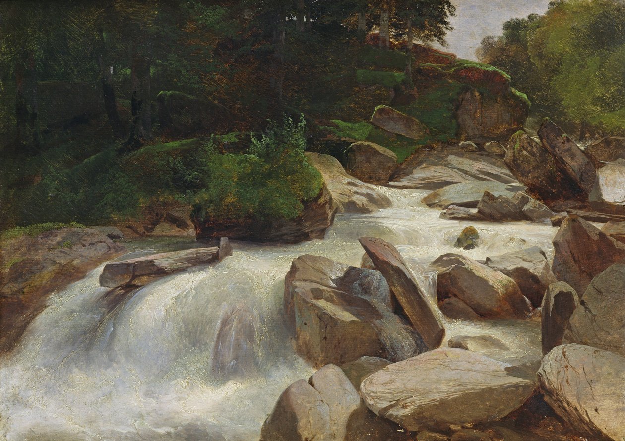 Estudo do rio, c.1846-50 de Alexandre Calame