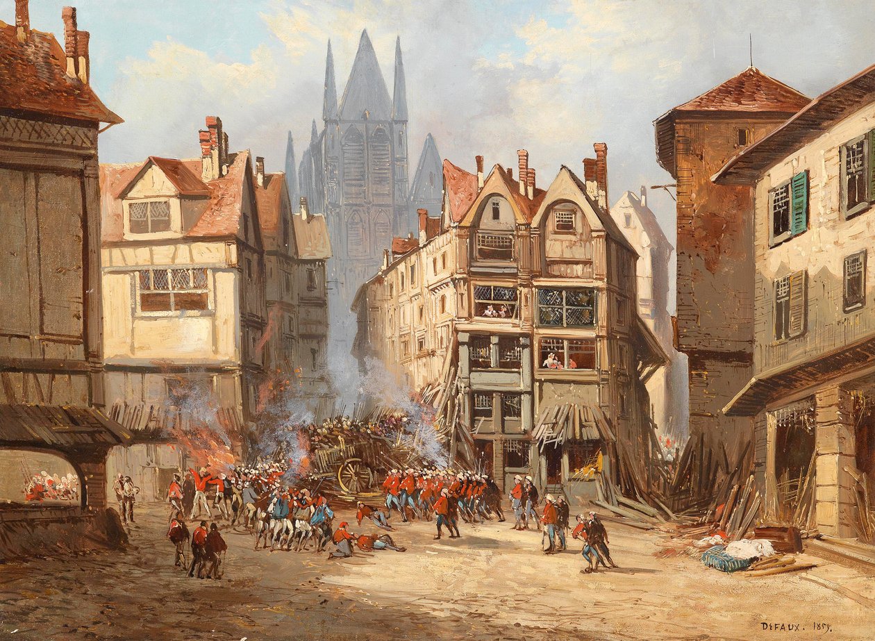 Brigas de rua em Rouen de Alexandre Defaux