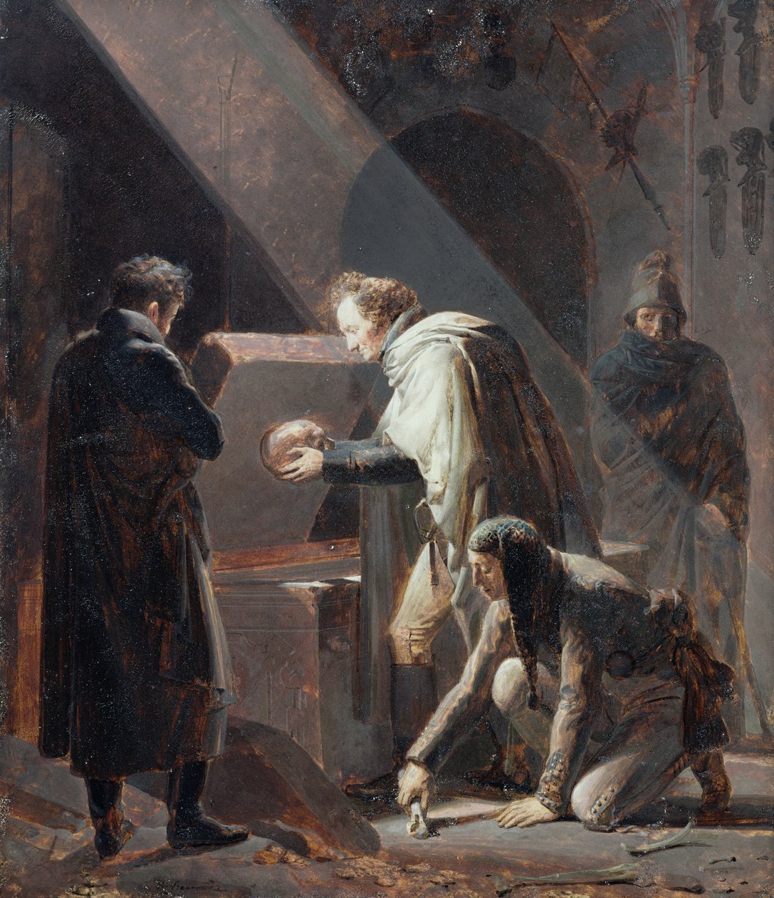 Dominique Vivant Denon (1747-1825) Substituindo os ossos de Le Cid em seu túmulo de Alexandre Evariste Fragonard