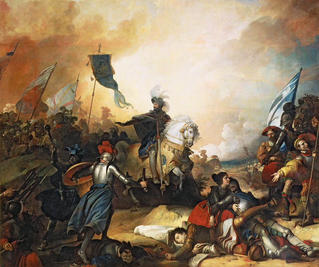 A batalha de Marignan, 14 de setembro de 1515, 1836 de Alexandre Evariste Fragonard