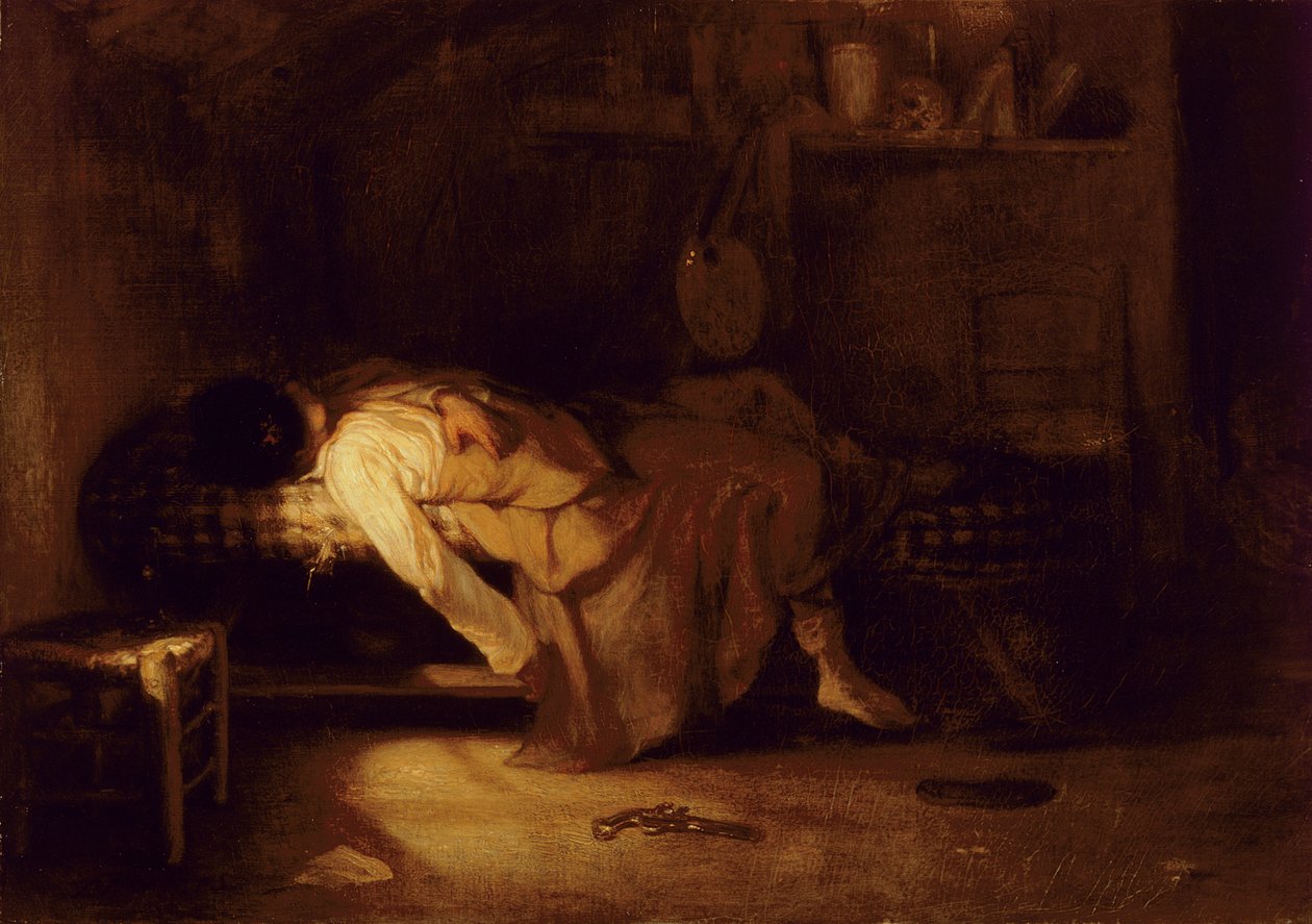 O suicídio, c.1836 de Alexandre Gabriel Decamps