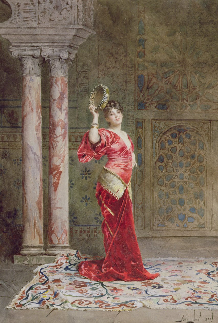 Uma dançarina oriental, 1877 de Alexandre Louis Leloir