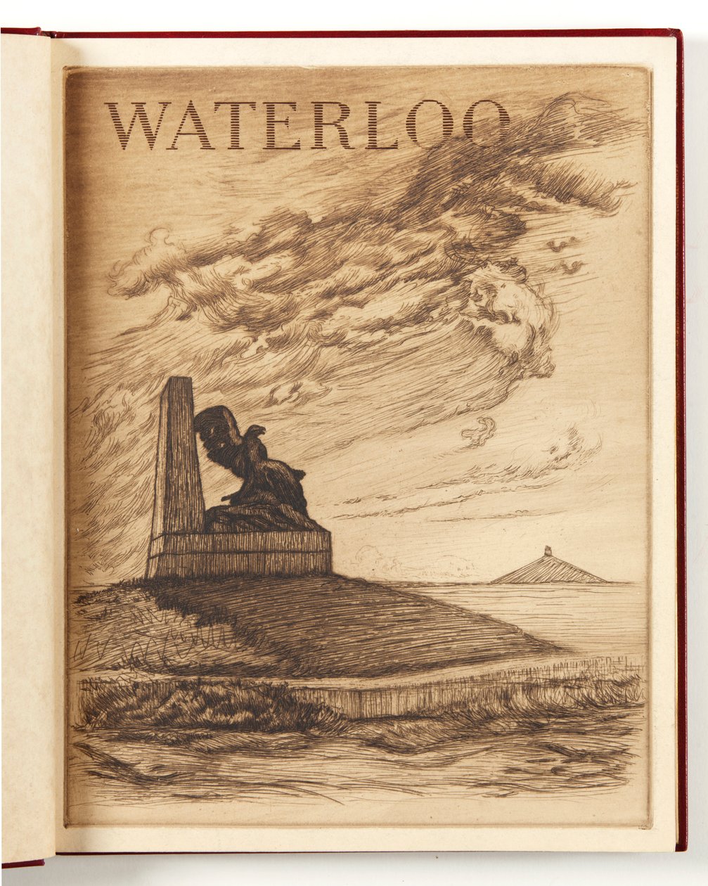 O monumento aos franceses na estrada para Genappe, de &39;Le champ de Bataille de Waterloo&39;, 1915 de Alexandre Toupey