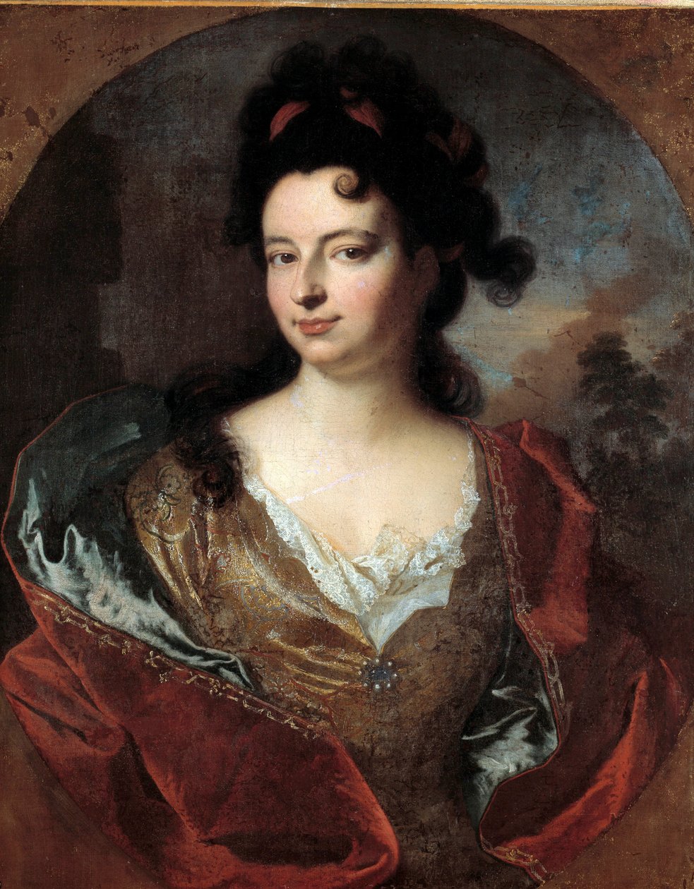 Retrato de uma Senhora da Corte de Luís XIV Pintura de François Desportes (1661-1743) de Alexandre Francois Desportes