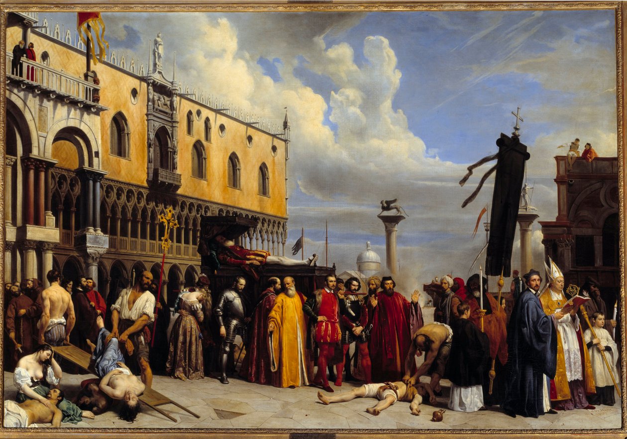 Honras funerárias a Ticiano (Tiziano Vecellio de Alexandre Jean Baptiste Hesse