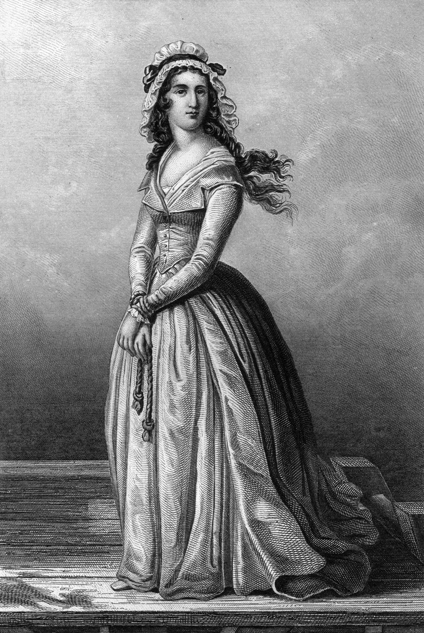 Charlotte Corday (1768-1793) Girondist na época da Revolução Francesa, assassinou Jean Paul Marat em 13 de Julho de Alexandre (after) Lacauchie