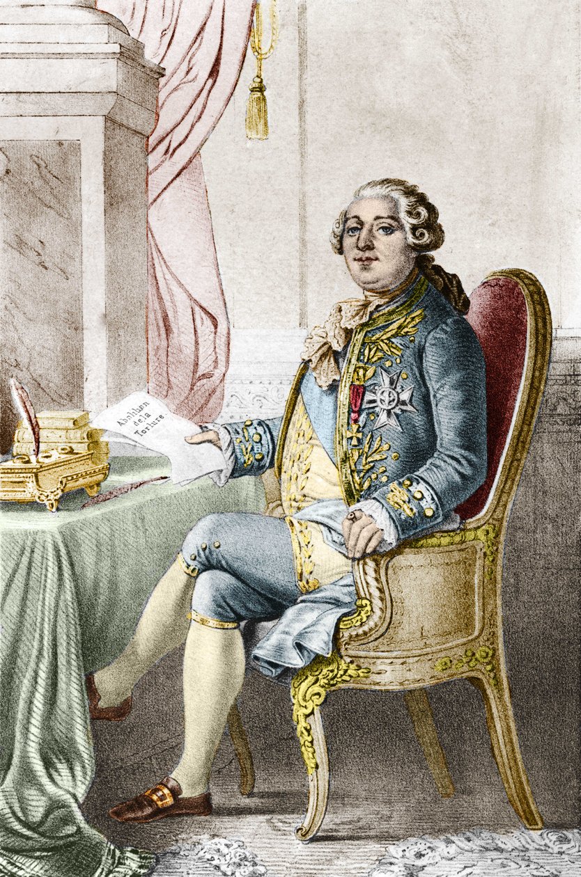 Retrato de Luís XVI (1754-1793), Rei de França. de Alexandre (after) Lacauchie