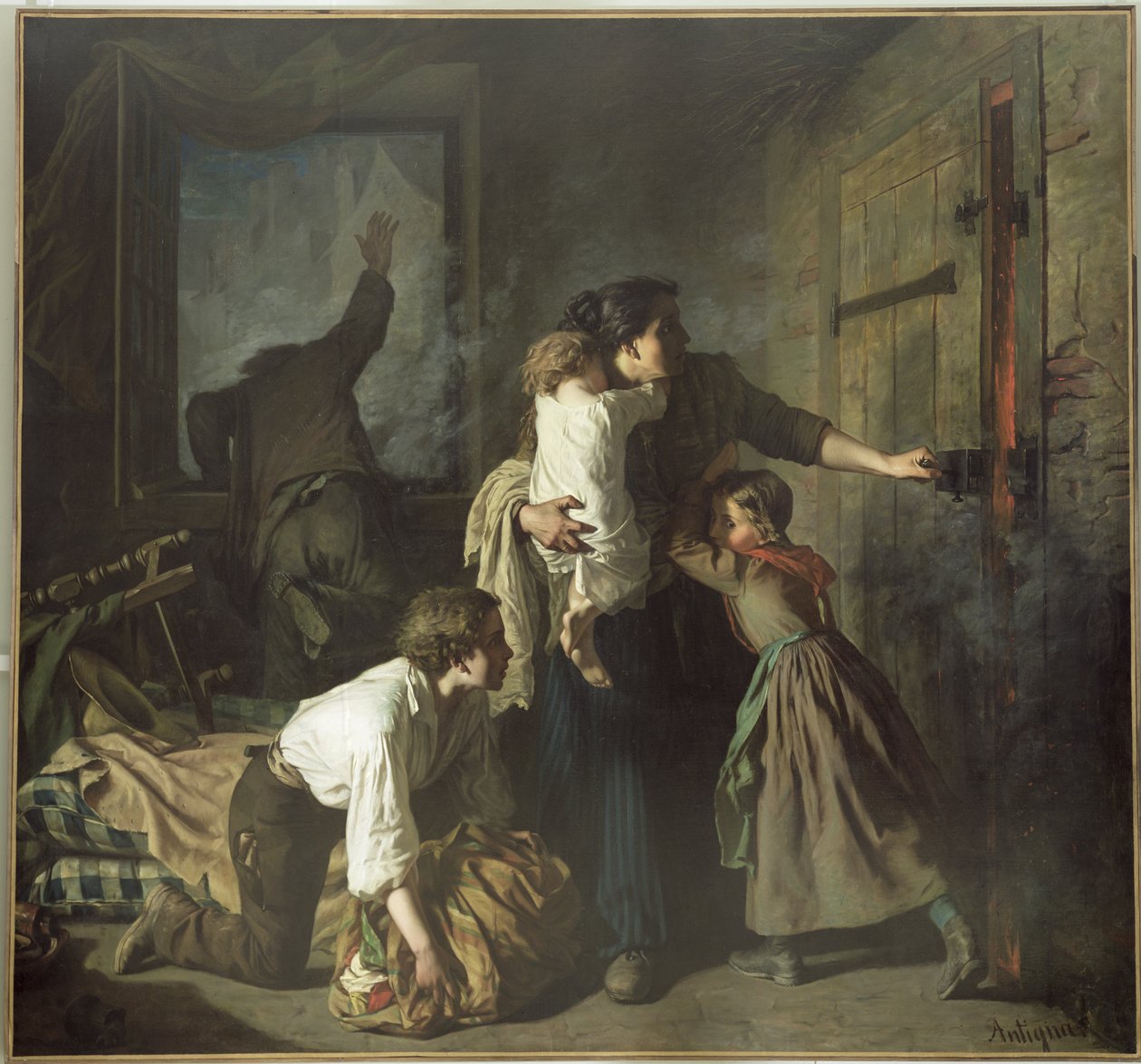 O fogo, 1850 de Alexandre Antigna
