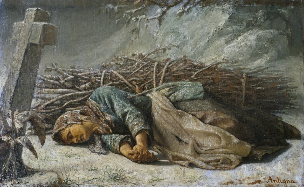 A pobre mulher, 1857 de Alexandre Antigna