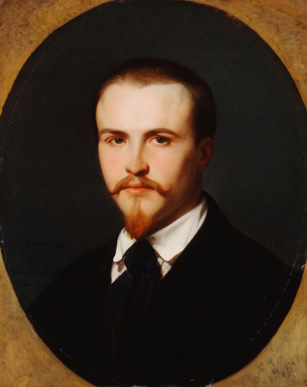 Um auto-retrato, comprimento do busto, 1847 de Alexandre Cabanel