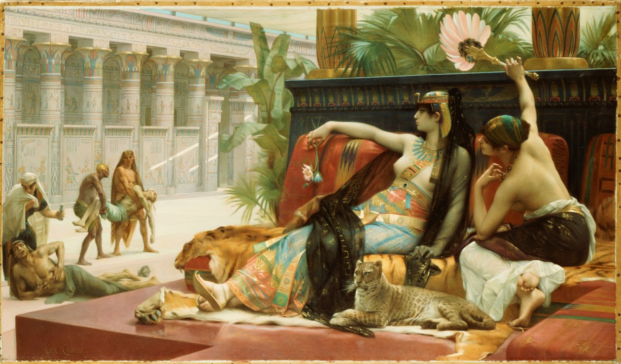 Cleópatra testando veneno em escravos condenados, 1887 de Alexandre Cabanel